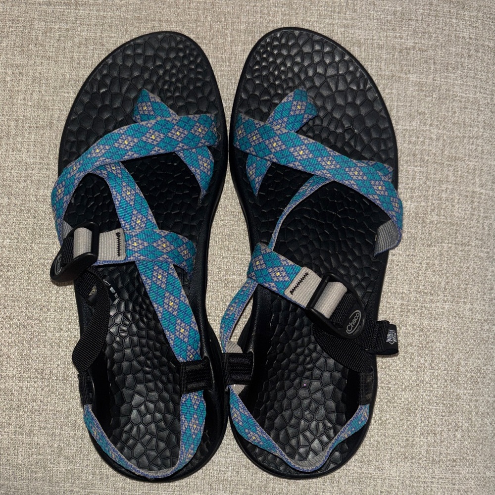 Chaco Blue and Gray Sandals